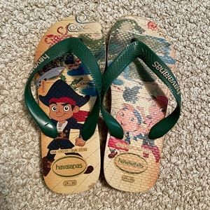 Kids Jake and the Neverland Pirates Havaianas Flip Flops Size 13